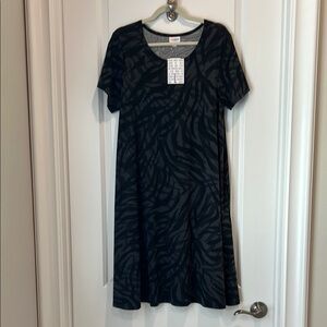 Black and Gray Patterned Dress